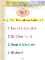 TRUYỀN NHIỆT B2 - Phương trình vi phân dẫn nhiệt của vật rắn