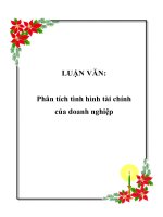 LUẬN VĂN:Phân tích tình hình tài chính của doanh nghiệp pot