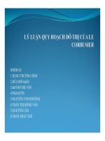 bài tập lịch sử đô thị - lý luận quy hoạch đô thị của le corbusier