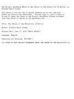 The Theory of the Relativity of Motion, by Richard Chace Tolman pdf