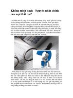 Không minh bạch - Nguyên nhân chính của mọi thất bại? pptx