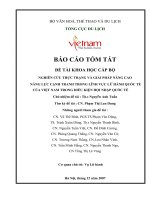 ĐỀ TÀI KHOA HỌC CẤP BỘ:NGHIÊN CỨU THỰC TRẠNG VÀ GIẢI PHÁP NÂNG CAO NĂNG LỰC CẠNH TRANH TRONG LĨNH VỰC LỮ HÀNH QUỐC TẾ CỦA VIỆT NAM TRONG ĐIỀU KIỆN HỘI NHẬP QUỐC TẾ pptx