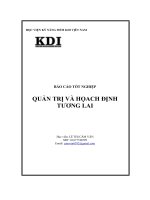 BÁO CÁO TỐT NGHIỆP QUẢN TRỊ VÀ HỌACH ĐỊNH TƯƠNG LAI potx