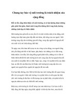 Chung tay bảo vệ môi trường là trách nhiệm của cộng đồng doc