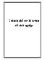 7 thành phố mới lý tưởng để khởi nghiệp ppt