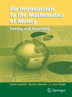 An Introduction to the Mathematics of Money potx