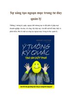 Sự sáng tạo ngoạn mục trong tư duy quản lý pot