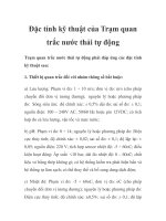 Đặc tính kỹ thuật của Trạm quan trắc nước thải tự động doc