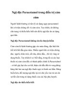 Ngộ độc Paracetamol trong điều trị cảm cúm potx