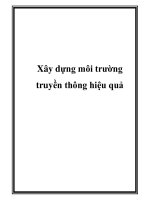 Xây dựng môi trường truyền thông hiệu quả docx