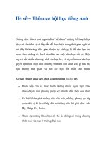 Hè về – Thêm cơ hội học tiếng Anh docx