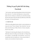 Những bí quyết phải biết khi dùng Facebook ppt
