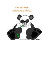 Cute and Cuddly Cartoon Panda Drawing pot