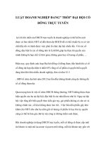 LUẬT DOANH NGHIỆP ĐANG” TRÓI” ĐẠI HỘI CỔ ĐÔNG TRỰC TUYẾN ppt