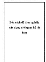 Bốn cách để thương hiệu xây dựng mối quan hệ tốt hơn ppt