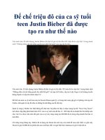Đế chế triệu đô của ca sỹ tuổi teen Justin Bieber đã được tạo ra như thế nào pdf