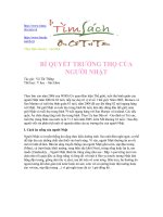 MỘT SỐ BÍ QUYẾT GIÚP CƠ THỂ TRƯỜNG THỌ CỦA NGƯỜI NHẬT doc