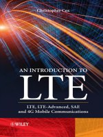 AN INTRODUCTION TO LTE LTE, LTE-ADVANCED, SAE AND 4G MOBILE COMMUNICATIONS potx