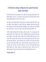 Chế độ ăn uống, kiêng kị cho người bị mắc bệnh Sỏi thận pptx