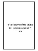 6 chiến lược để trở thành đối tác của các công ty lớn doc