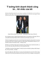 Ý tưởng kinh doanh thành công từ... lời nhắc của bố doc