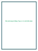 Bảo mật mạng di động: Nguy cơ và cách khắc phục pot