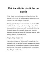 Phối hợp với giáo viên để dạy con thật tốt ppt