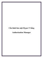 Cấu hình bảo mật Hyper-V bằng Authorization Manager pot