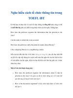 Nghe hiểu cách tổ chức thông tin trong TOEFL iBT pptx