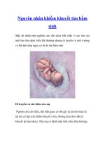 Nguyên nhân khiếm khuyết tim bẩm sinh pptx