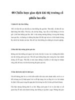 08 Chiến lược giao dịch khi thị trường cổ phiếu lao dốc ppt