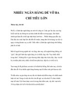 NHIỀU NGÂN HÀNG DỂ VỠ BA CHỈ TIÊU LỚN pot