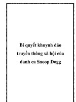 Bí quyết khuynh đảo truyền thông xã hội của danh ca Snoop Dogg pot