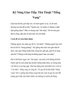 Kỹ Năng Giao Tiếp: Thủ Thuật “Tiếng Vọng” docx