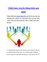 Chiến lược truyền thông hiệu quả nhất! docx