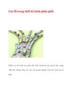 Các lỗi trong thiết kế kênh phân phối. docx