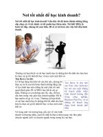 Nơi tốt nhất để học kinh doanh? ppt