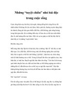 Những “tuyệt chiêu” nhỏ bài độc trong cuộc sống potx