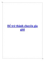 Để trở thành chuyên gia giỏi pdf