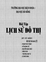 bài tập lịch sử đô thị  đô thị ferrara