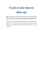 8 cách trị mắt thâm do thiếu ngủ pptx