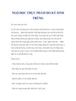 NGỘ ĐỘC THỰC PHẨM DO KÝ SINH TRÙNG doc