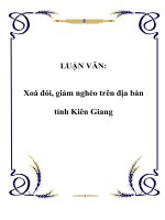 LUẬN VĂN:Xoá đói, giảm nghèo trên địa bàn tỉnh Kiên Giang pptx