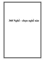 360 Nghề - chọn nghề nào pdf