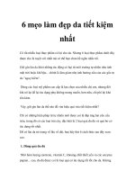 6 mẹo làm đẹp da tiết kiệm nhất docx