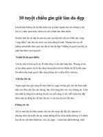 10 tuyệt chiêu gìn giữ làn da đẹp potx