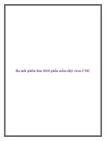 Ra mắt phiên bản 2010 phần mềm diệt virus CMC pot