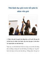 Nhà lãnh đạo giỏi trước hết phải là nhân viên giỏi pptx