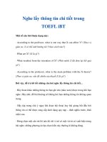 Nghe lấy thông tin chi tiết trong TOEFL iBT doc