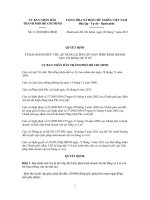 Quyết định Số: 31/2012/QĐ-UBND VỀ BAN HÀNH MỨC THU, SỬ DỤNG LỆ PHÍ CẤP GIẤY PHÉP KINH DOANH VẬN TẢI BẰNG XE Ô TÔ pptx